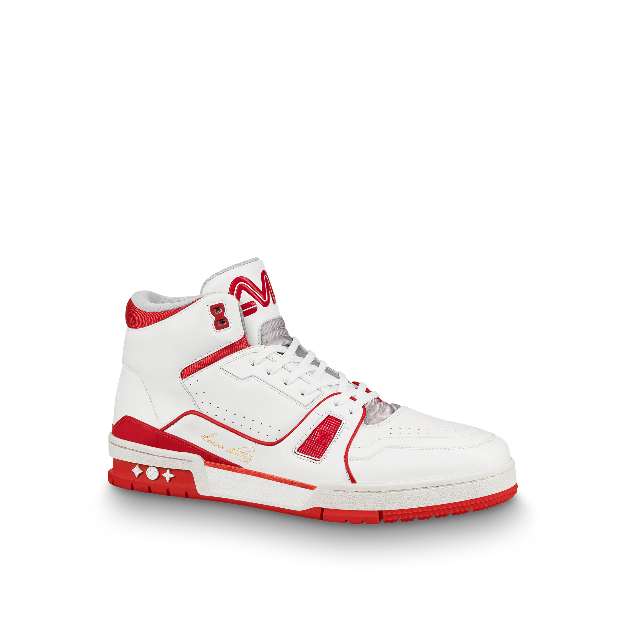 all red louis vuitton sneakers